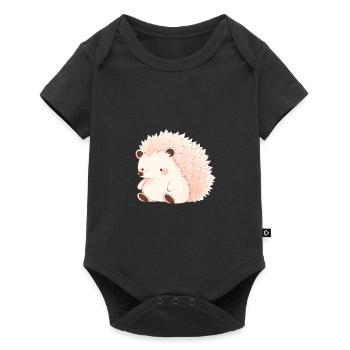Cute vintage hedgehog - Baby Premium short-sleeve bodysuit - black - Front