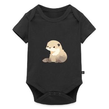 Cute Mongoose - Baby Premium short-sleeve bodysuit - black - Front