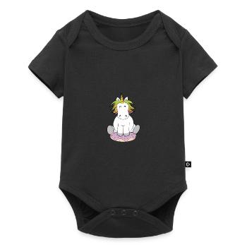 Unicorn Donut Dino Doughnut Kids Glazed Sweets - Baby Premium short-sleeve bodysuit - black - Front