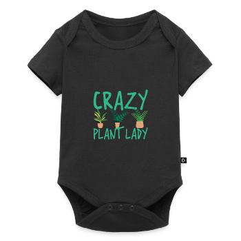 Funny Gardening Botanical Crazy Plant Lady - Body à manches courtes Premium Bébé - noir - Devant