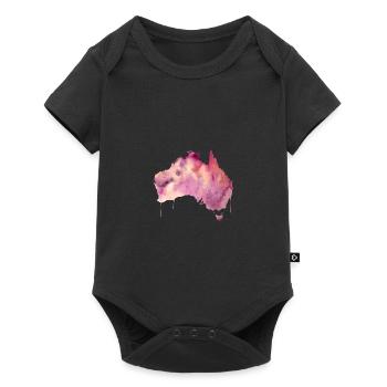 Australien Pink - Baby Premium Kurzarmbody - Schwarz - Vorne