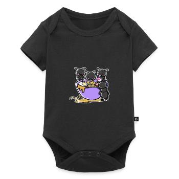Süße Ameisen essen Ramen Suppe - Baby Premium Kurzarmbody - Schwarz - Vorne