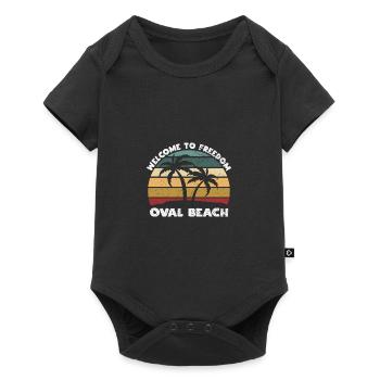 Oval Beach Welcome to Summer Michigan Tropical - Baby Premium short-sleeve bodysuit - black - Front