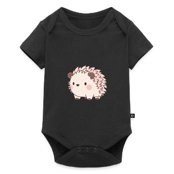 Cute vintage hedgehog - Baby Premium short-sleeve bodysuit - black - Front