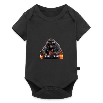 DJ Gorilla - Baby Premium short-sleeve bodysuit - black - Front