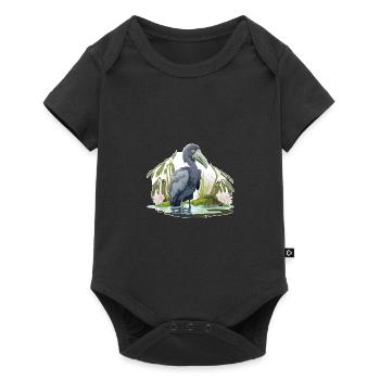 Shoebill swamp - Baby Premium short-sleeve bodysuit - black - Front