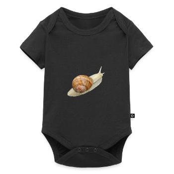 Escargot, escargot de vigne - Body à manches courtes Premium Bébé - noir - Devant