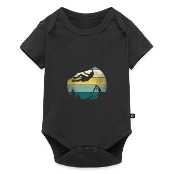 Klettern Kletterwald Kletterurlaub Kletterer Idee - Baby Premium Kurzarmbody - Schwarz - Vorne