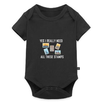 Stamp collecting - Baby Premium short-sleeve bodysuit - black - Front