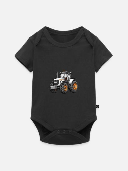 Niedlicher Traktor - Baby Premium Kurzarmbody - Schwarz
