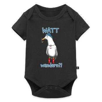 Watt hiking? Seagull Captain Sea - Baby Premium short-sleeve bodysuit - black - Front