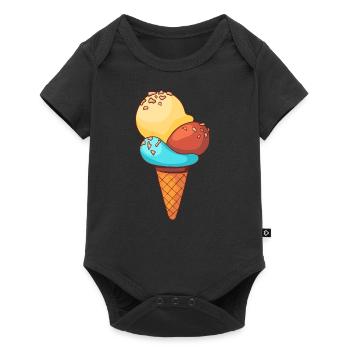 ice - Baby Premium short-sleeve bodysuit - black - Front