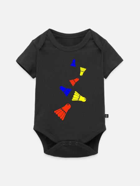 badminton - Baby Premium Kurzarmbody - Schwarz