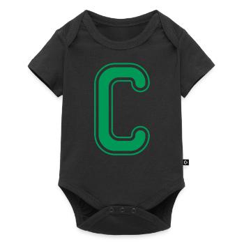 Letter C - Baby Premium short-sleeve bodysuit - black - Front