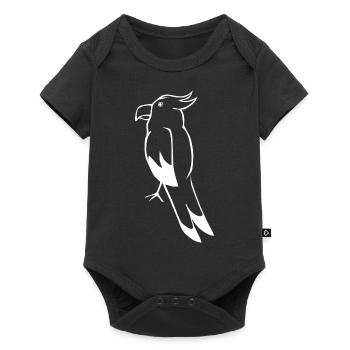 Cute Parrot Bird Wildlife Animal Sketch Drawing - Baby Premium short-sleeve bodysuit - black - Front