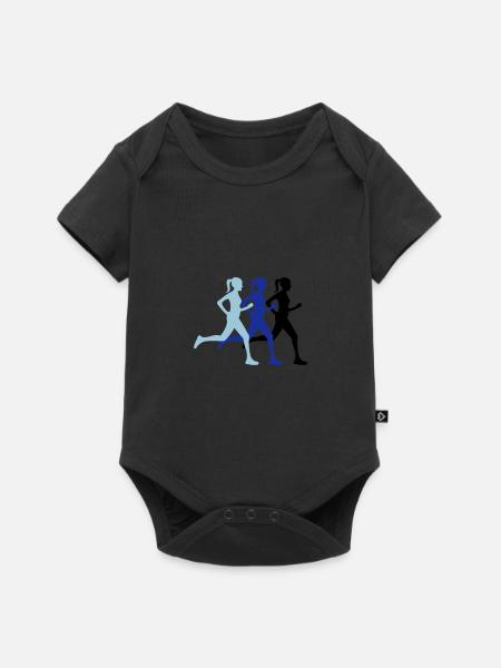 läuferinnen - Baby Premium Kurzarmbody - Schwarz