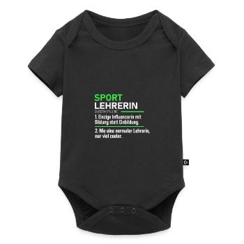 Sport Lehrer Lehrerin Schule Abschieds Beruf - Baby Premium Kurzarmbody - Schwarz - Vorne