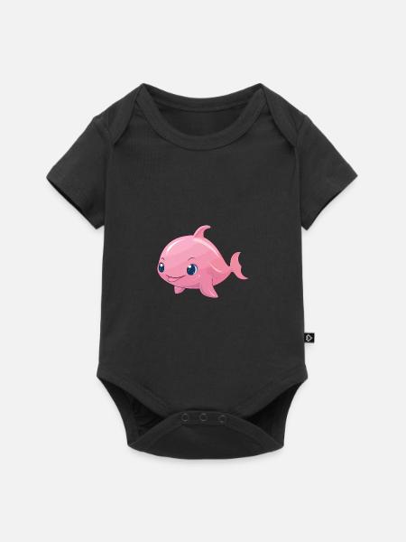 Pottwal Baby - Baby Premium Kurzarmbody - Schwarz