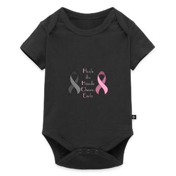 Chemo Krebstherapie Krebs Geschenk - Baby Premium Kurzarmbody - Schwarz - Vorne