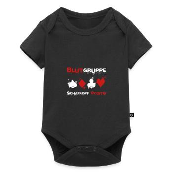 Schafkopf Kartenspiel Bayern Geschenk - Baby Premium Kurzarmbody - Schwarz - Vorne