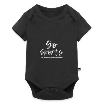 Drôle de citation de fête Amateurs de sport Je suis juste salut - Body à manches courtes Premium Bébé - noir - Devant