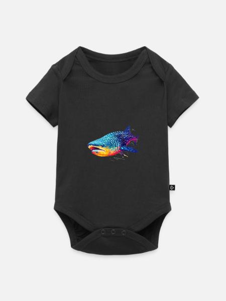Requin-baleine - Body à manches courtes Premium Bébé - noir