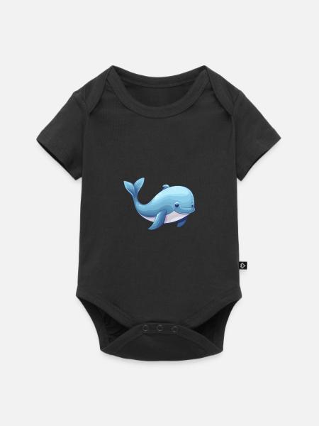 Pottwal Baby - Baby Premium Kurzarmbody - Schwarz