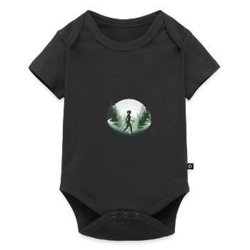 La marche nordique est ma thérapie – Running Forest Nature - Body à manches courtes Premium Bébé - noir - Devant