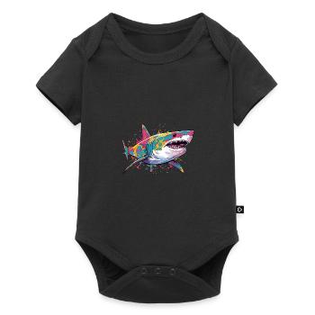 Requin - Body à manches courtes Premium Bébé - noir - Devant