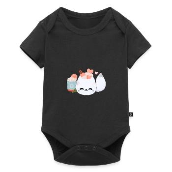 Cute arctic fox - Baby Premium short-sleeve bodysuit - black - Front