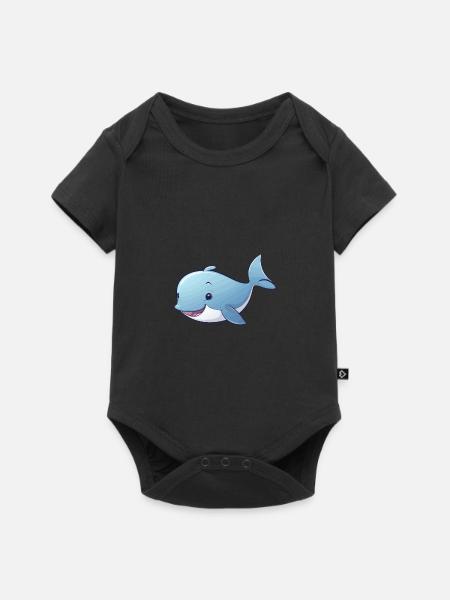 Pottwal Baby - Baby Premium Kurzarmbody - Schwarz