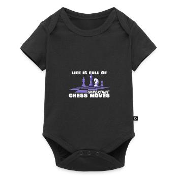 Life is chess - Baby Premium short-sleeve bodysuit - black - Front