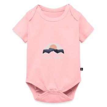 Autumn funny quote Cosy vibes blue-green brave - Baby Premium short-sleeve bodysuit - rose - Front