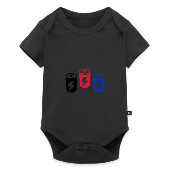 Batteries - Baby Premium short-sleeve bodysuit - black - Front