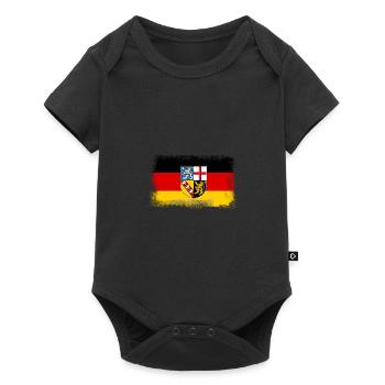 Drapeau de la Sarre - Body à manches courtes Premium Bébé - noir - Devant