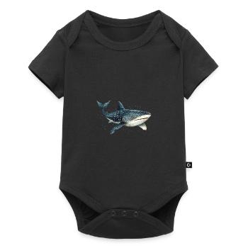 Whale shark - Baby Premium short-sleeve bodysuit - black - Front