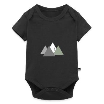 panorama de montagne, , montagnes, montagnes - Body à manches courtes Premium Bébé - noir - Devant