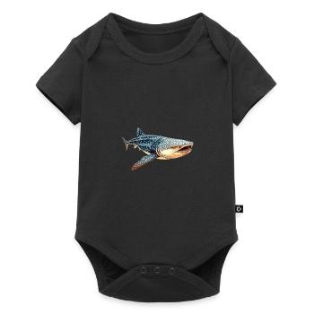 Whale shark vintage - Baby Premium short-sleeve bodysuit - black - Front