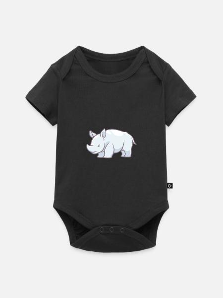 Rhinozeros - Baby Premium Kurzarmbody - Schwarz