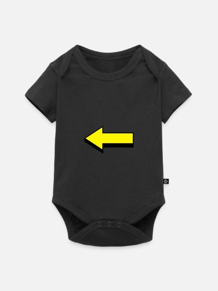 pfeil - Baby Premium Kurzarmbody - Schwarz