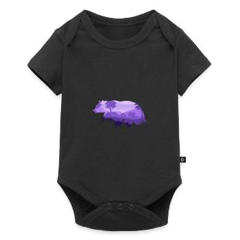 Bear - Baby Premium short-sleeve bodysuit - black - Front