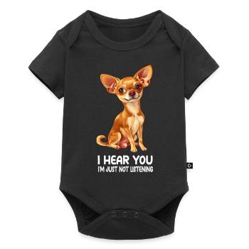 Chihuahua - Body à manches courtes Premium Bébé - noir - Devant