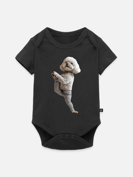 Bichon Frisé - Baby Premium Kurzarmbody - Schwarz