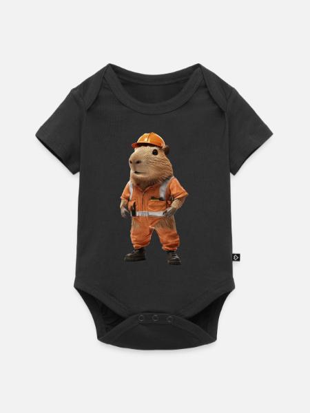 Wasserschwein - Baby Premium Kurzarmbody - Schwarz