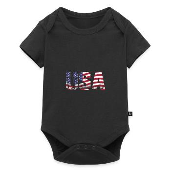 Lancer de hache usa - Body à manches courtes Premium Bébé - noir - Devant