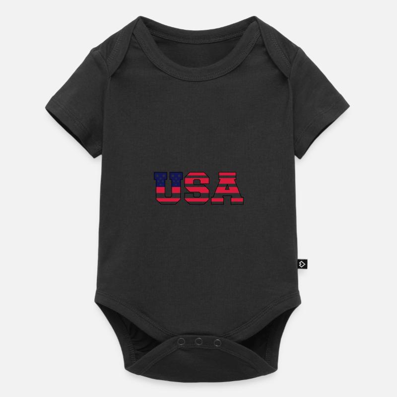 usa design 3 - Body à manches courtes Premium Bébé - noir