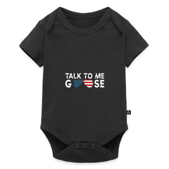 Talk to me goose - Baby Premium short-sleeve bodysuit - black - Front
