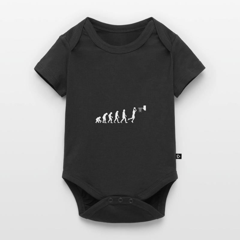 Basketball Evolution Dunk Dunking Geschenkidee Baby Premium Kurzarmbody