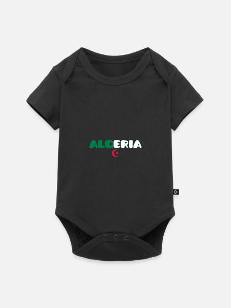 Algérie - Algérien - Algérienne - Body à manches courtes Premium Bébé - noir