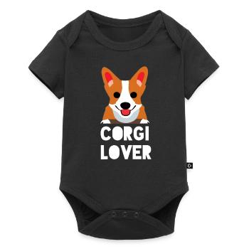 Corgi Lover, Corgi Dog Quote - Baby Premium short-sleeve bodysuit - black - Front
